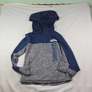 Seattle Seahawks Womens Navy & Gray Pullover Hoodie